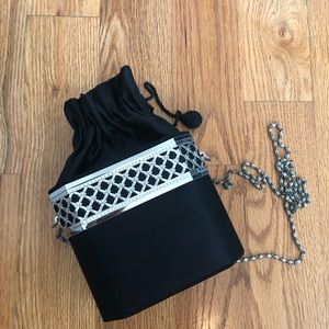 Box Purse with Silver Design
